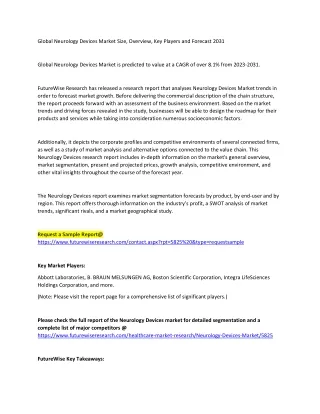 global neurology devices market size overview