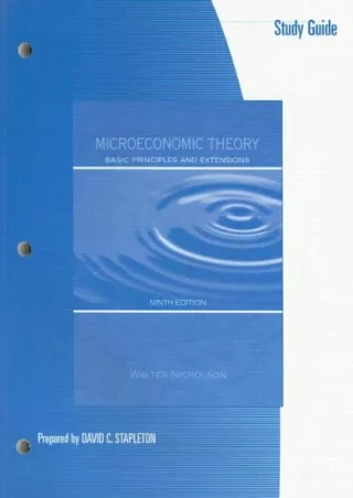 [PDF READ ONLINE] DOWNLOAD/PDF  Study Guide to accompany Microeconomic Theory: B