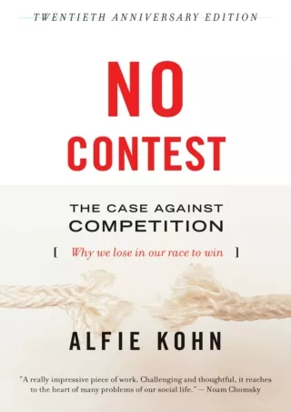 PDF/READ [READ DOWNLOAD]  No Contest: The Case Against Competition ipad