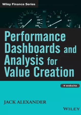 PDF/READ/DOWNLOAD [PDF] DOWNLOAD  Performance Dashboards and Analysis for Value