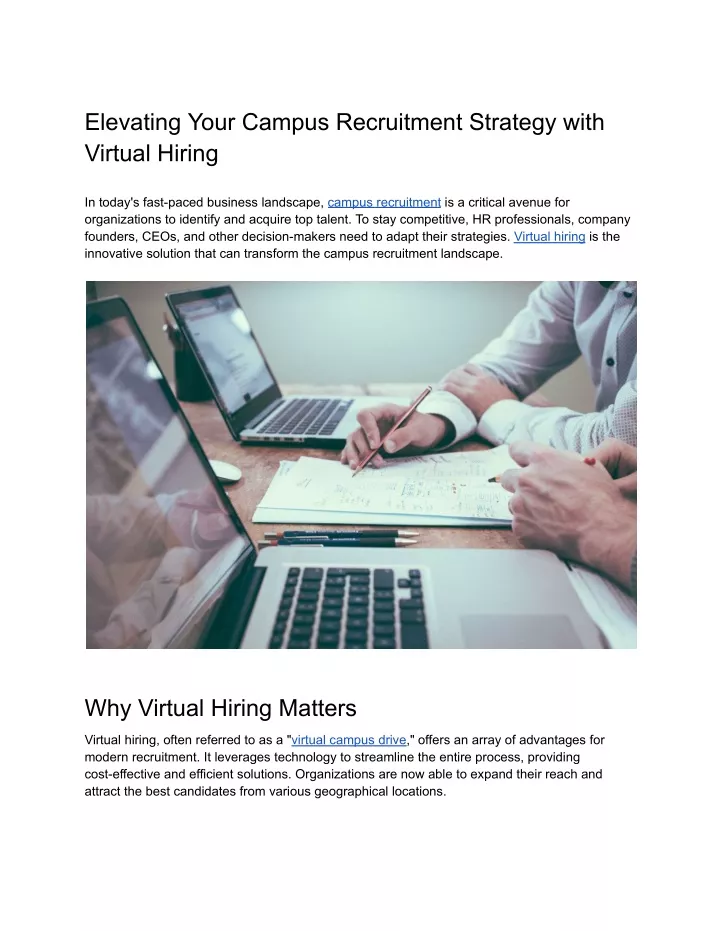 elevating your campus recruitment strategy with