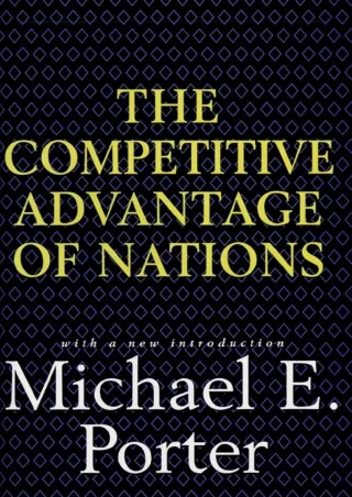 Download Book [PDF] Download Book [PDF]  Competitive Advantage of Nations bestse