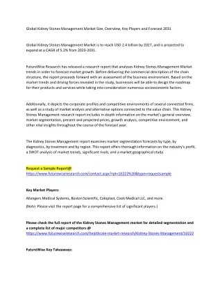 global kidney stones management market size