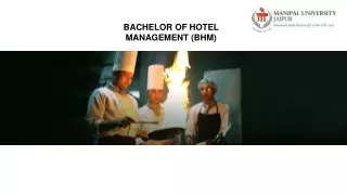 Manipal University Jaipur - Bachelor of Hotel Management (BHM)