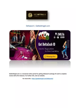 deltaexch getbettingid com deltaexch getbettingid