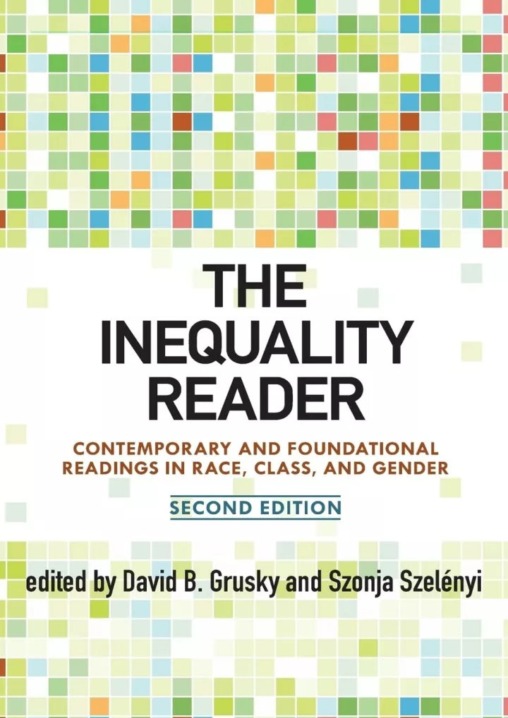 pdf download the inequality reader contemporary