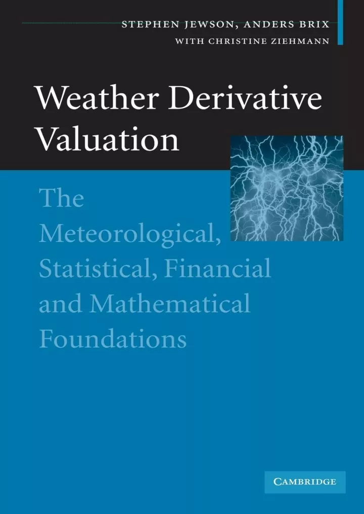 download book pdf weather derivative valuation