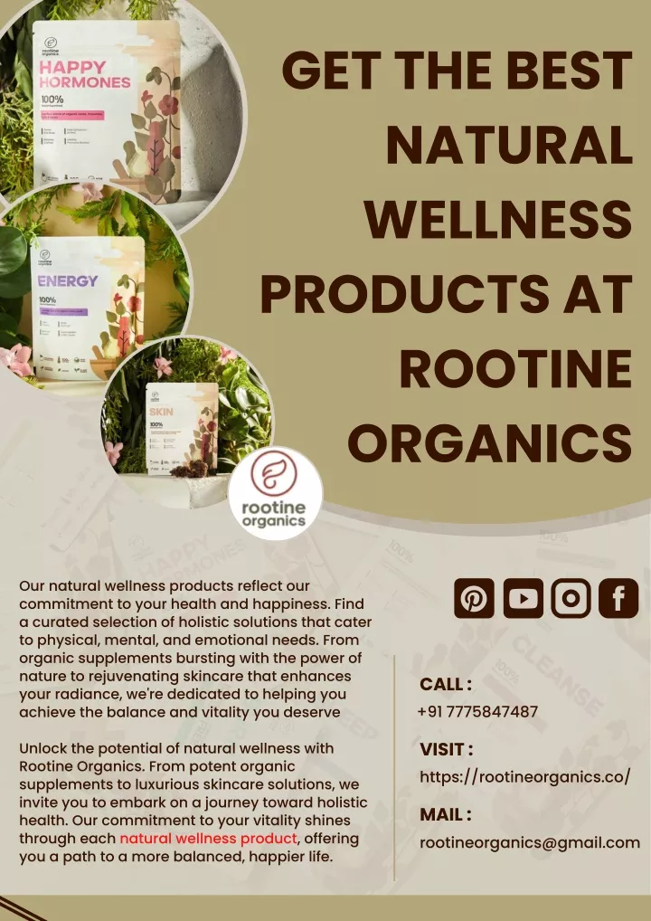 get the best natural wellness products at rootine
