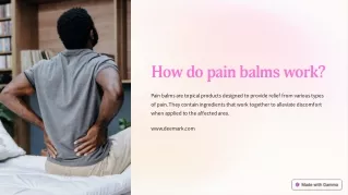 How-do-pain-balms-work