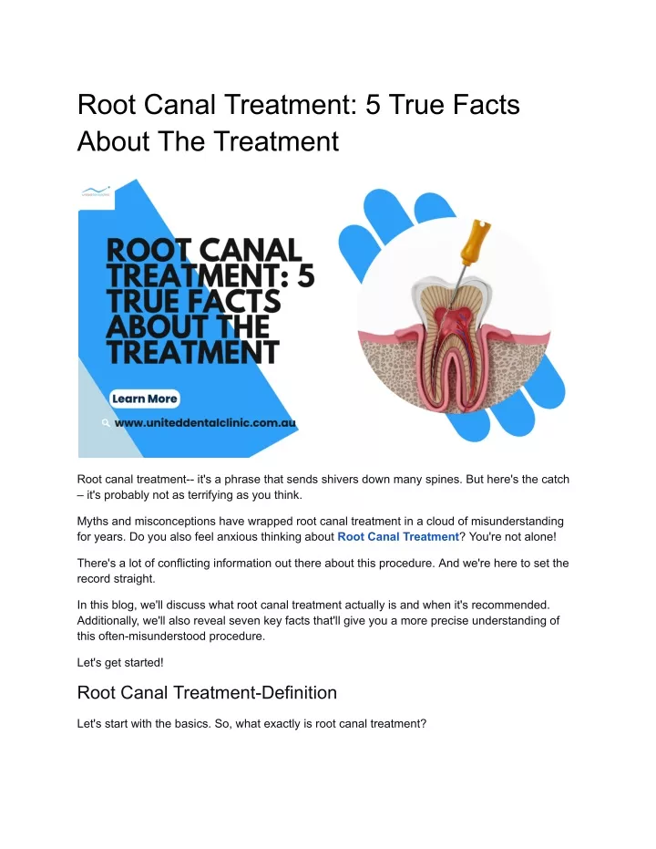 root canal treatment 5 true facts about