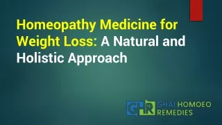 Homeopathy Medicine for Weight Loss A Natural and Holistic Approach