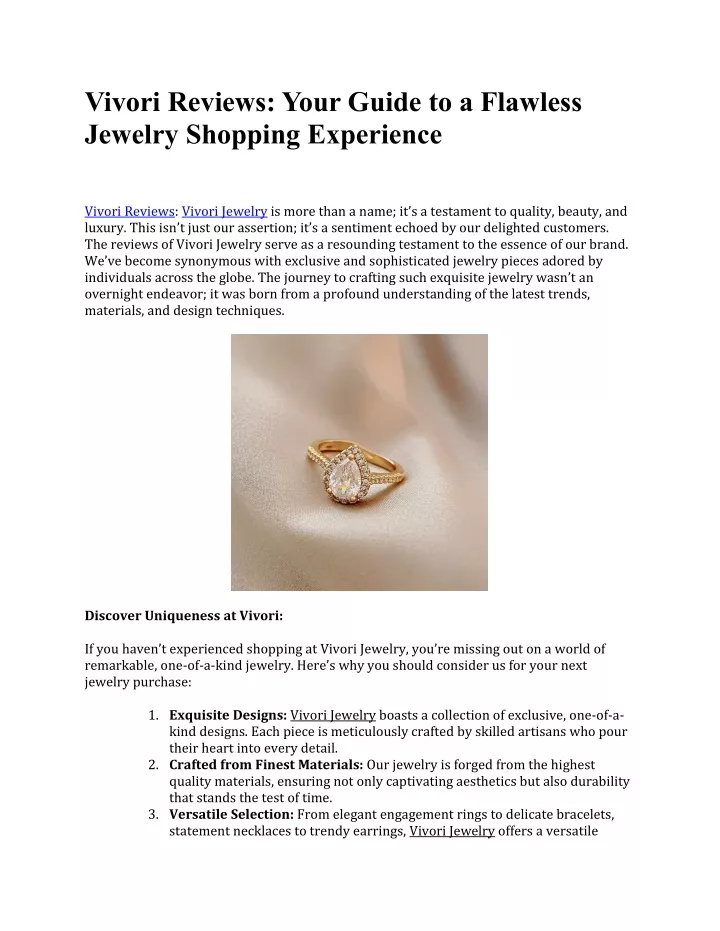 vivori reviews your guide to a flawless jewelry