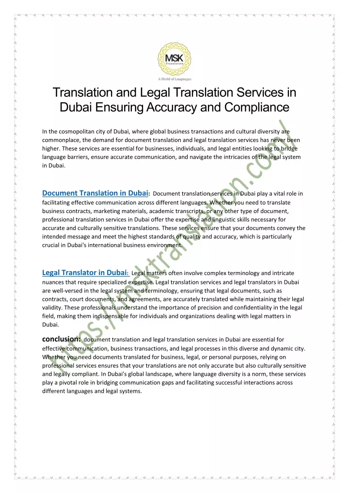 translation and legal translation services