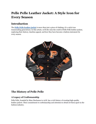 Pelle Pelle Leather Jacket_ A Style Icon for Every Season
