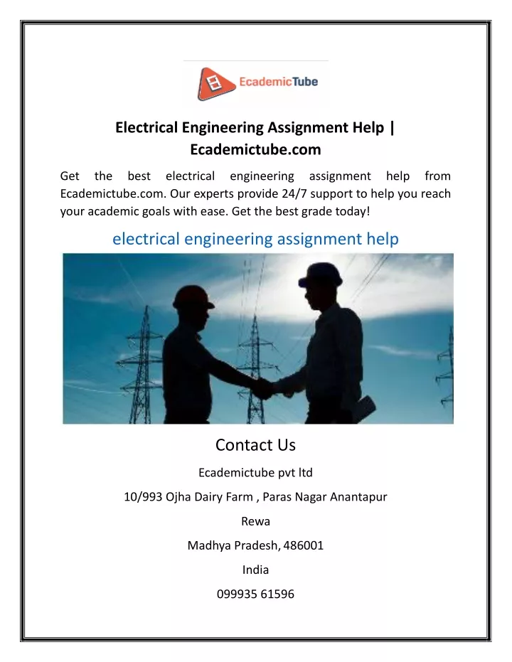 electrical engineering assignment help