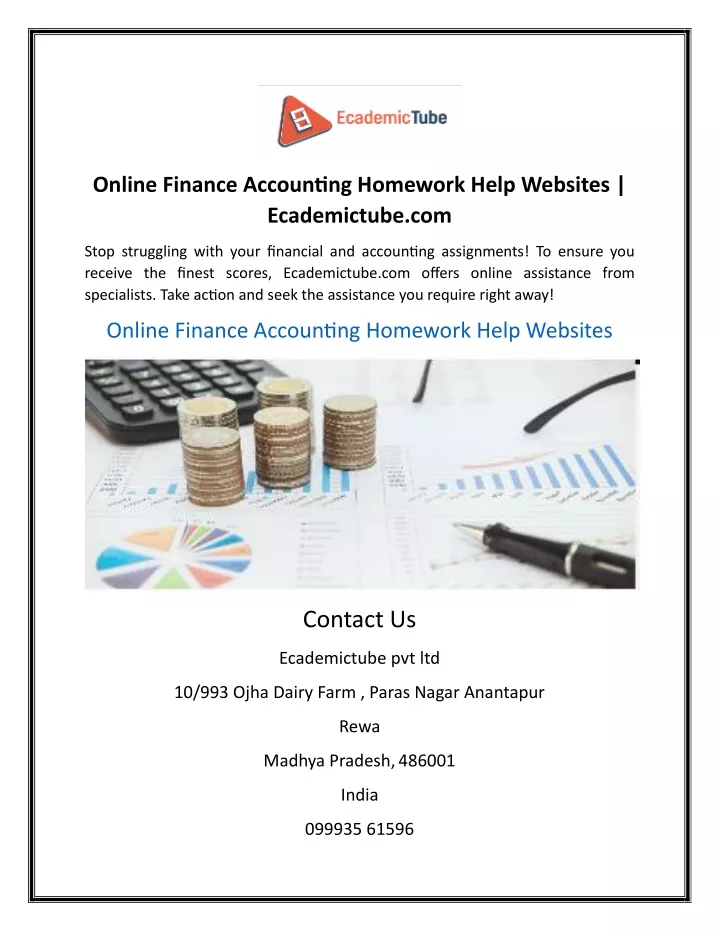 online finance accounting homework help websites