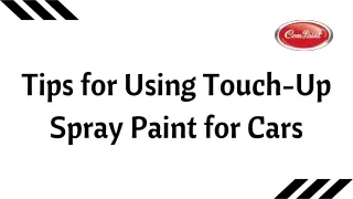 Tips for Using Touch-Up Spray Paint for Cars