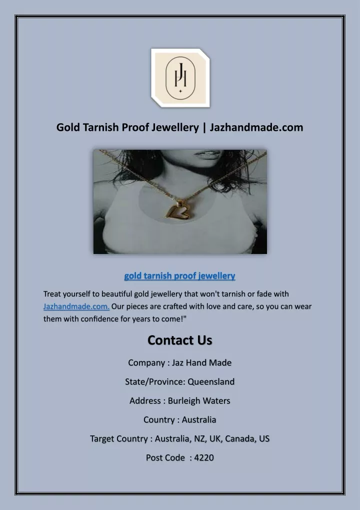 gold tarnish proof jewellery jazhandmade com