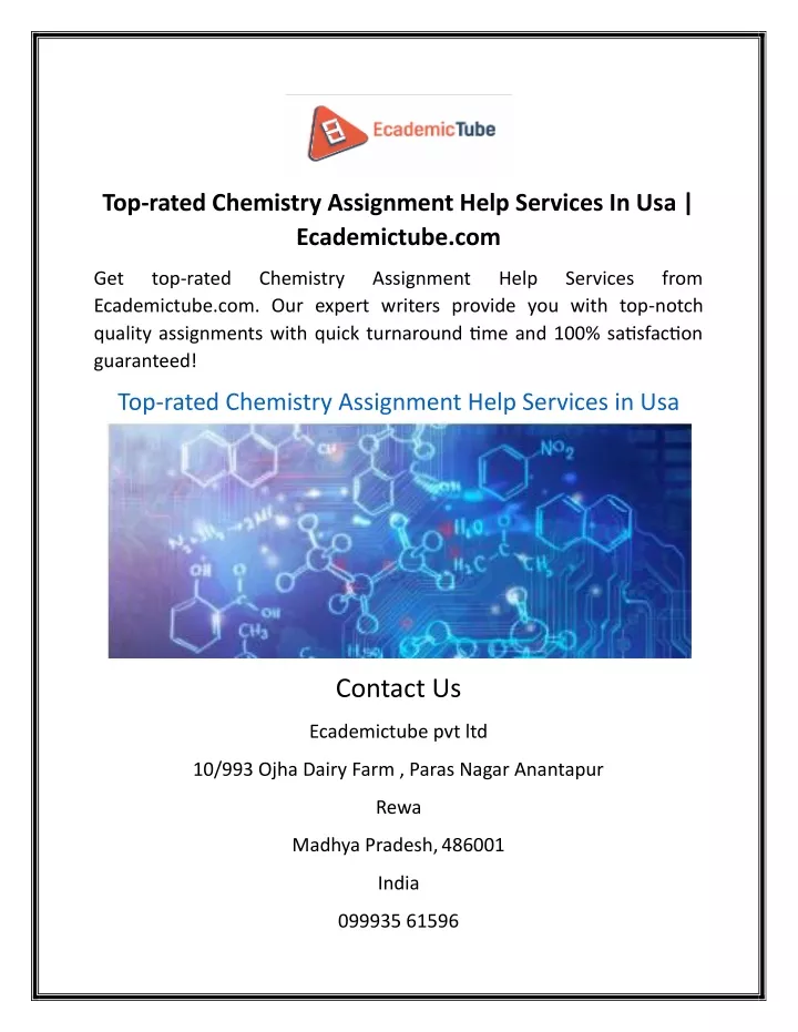 top rated chemistry assignment help services