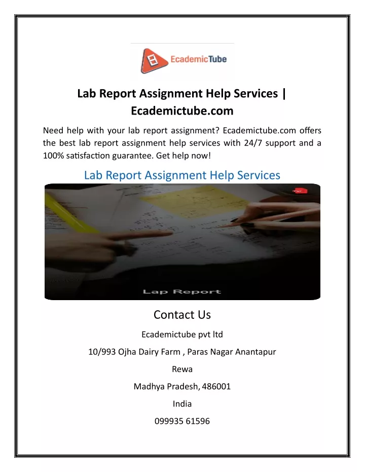 lab report assignment help services ecademictube