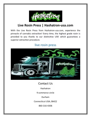 live rosin press hashatron usa com