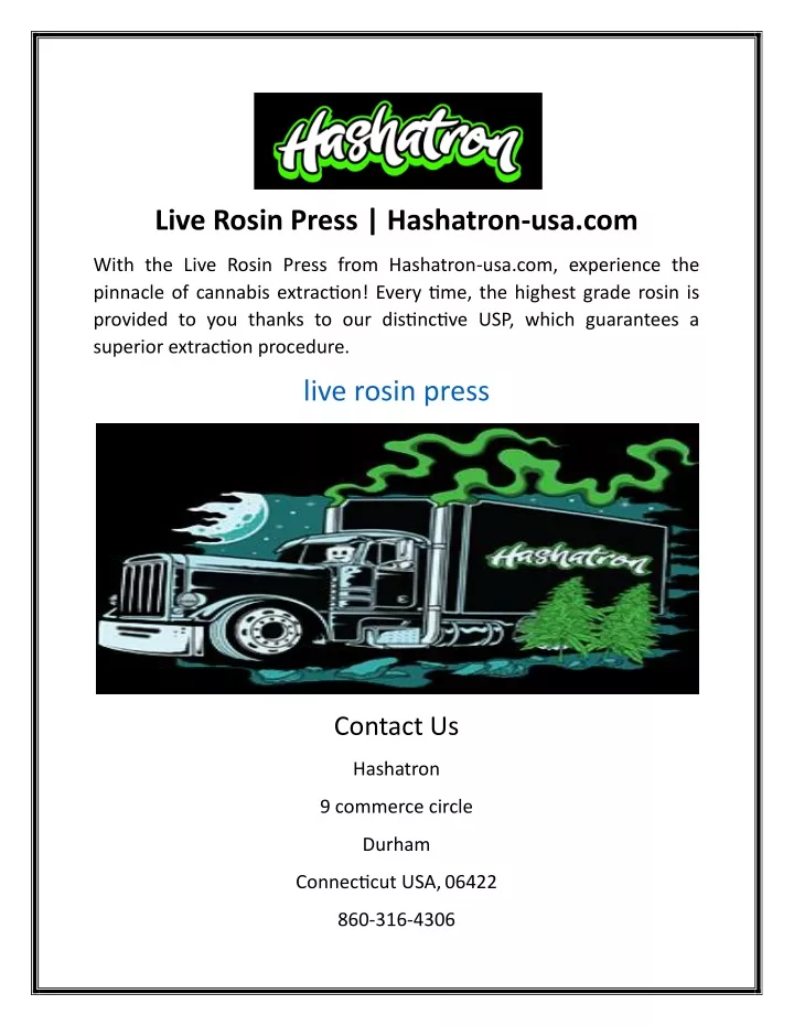 live rosin press hashatron usa com