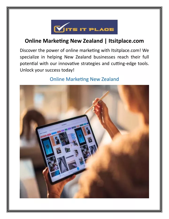online marketing new zealand itsitplace com
