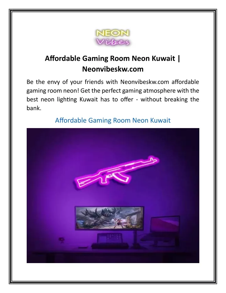 affordable gaming room neon kuwait neonvibeskw com