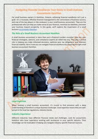 for small business owners in hamilton ontario