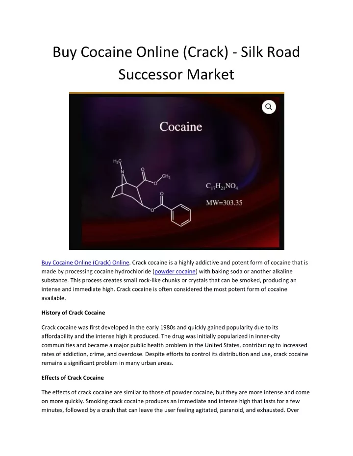 buy cocaine online crack silk road successor
