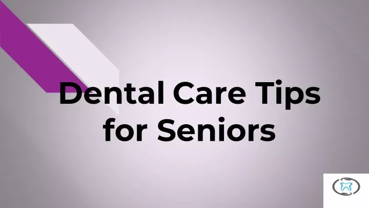 dental care tips for seniors