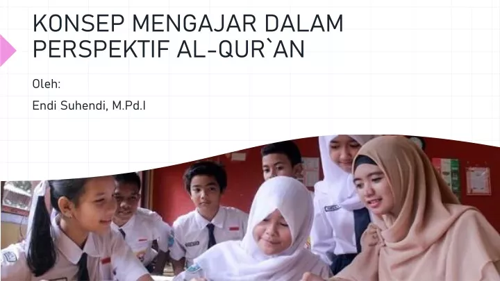 konsep mengajar dalam perspektif al qur an