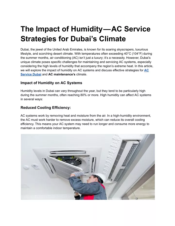 the impact of humidity ac service strategies
