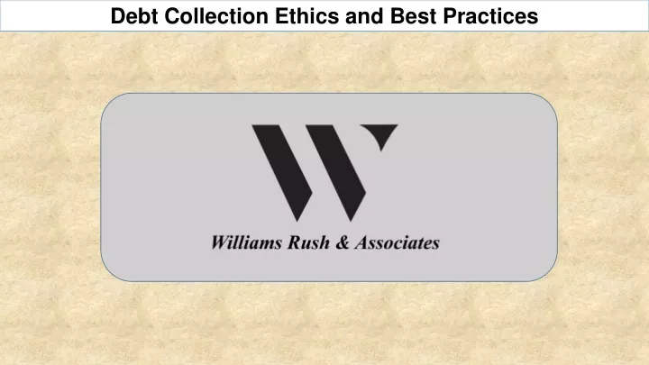 debt collection ethics and best practices