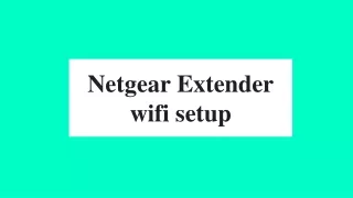 Netgear Extender wifi setup