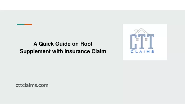 a quick guide on roof supplement with insurance claim