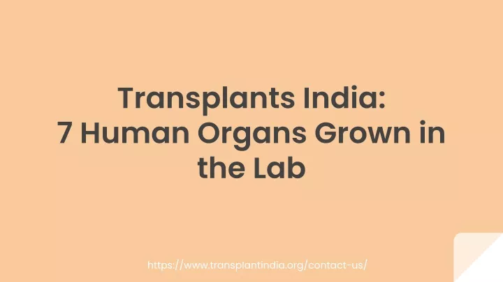 transplants india 7 human organs grown in the lab