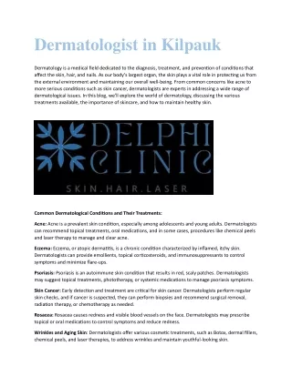 Dermatologist in Kilpauk