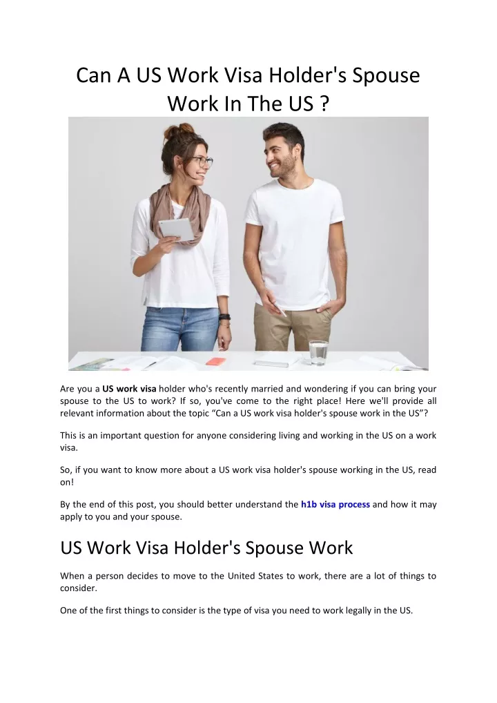 can a us work visa holder s spouse work in the us