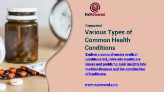 Various Types of Common Health Conditions