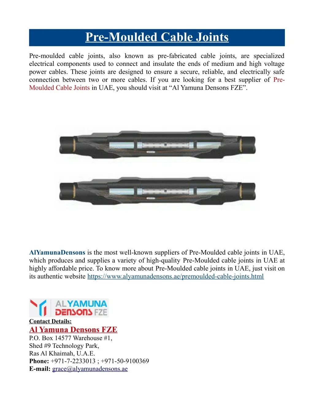 PPT - Pre-Moulded Cable Joints PowerPoint Presentation, free download ...