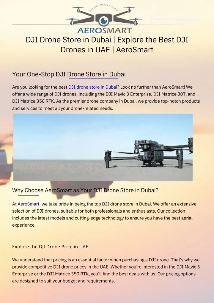 dji drone store in dubai explore the best