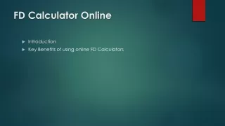 FD Calculator Online