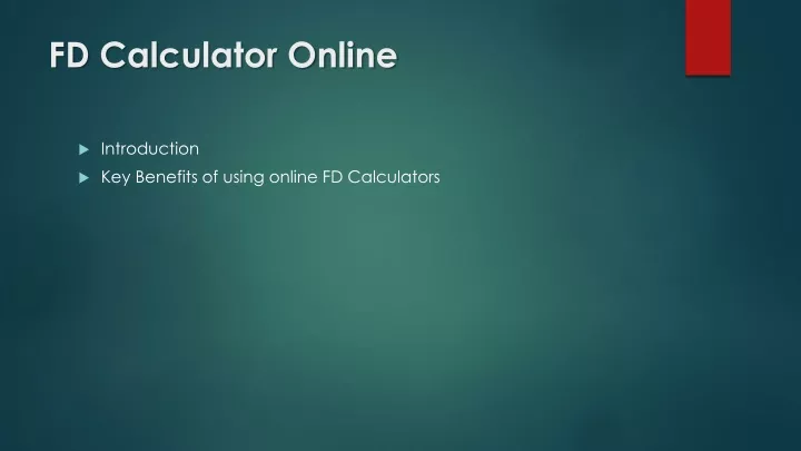fd calculator online