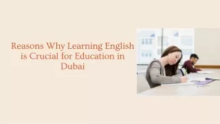 Reasons Why Learning English is Crucial for Education in Dubai