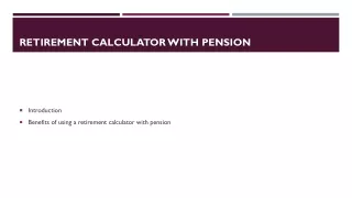 retirement calculator with pension