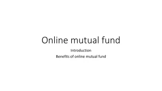 Online mutual fund