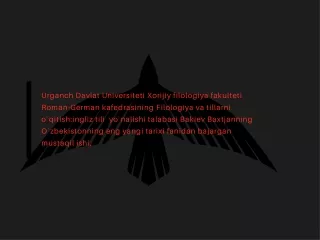 urganch davlat universiteti xorijiy filologiya