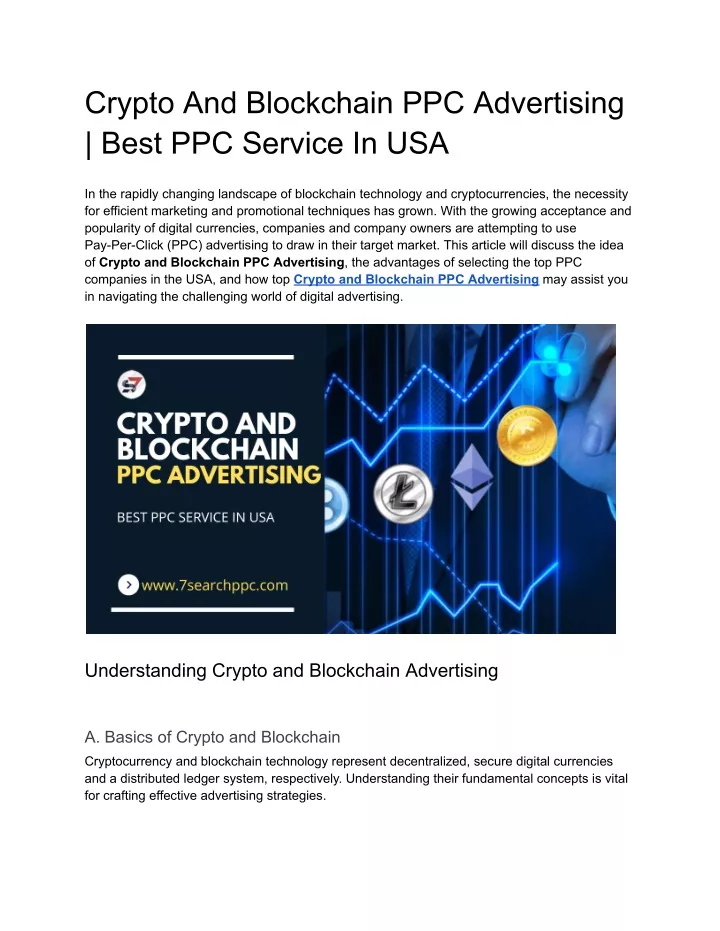 crypto and blockchain ppc advertising best