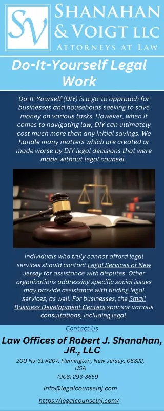 Do-It-Yourself Legal Work